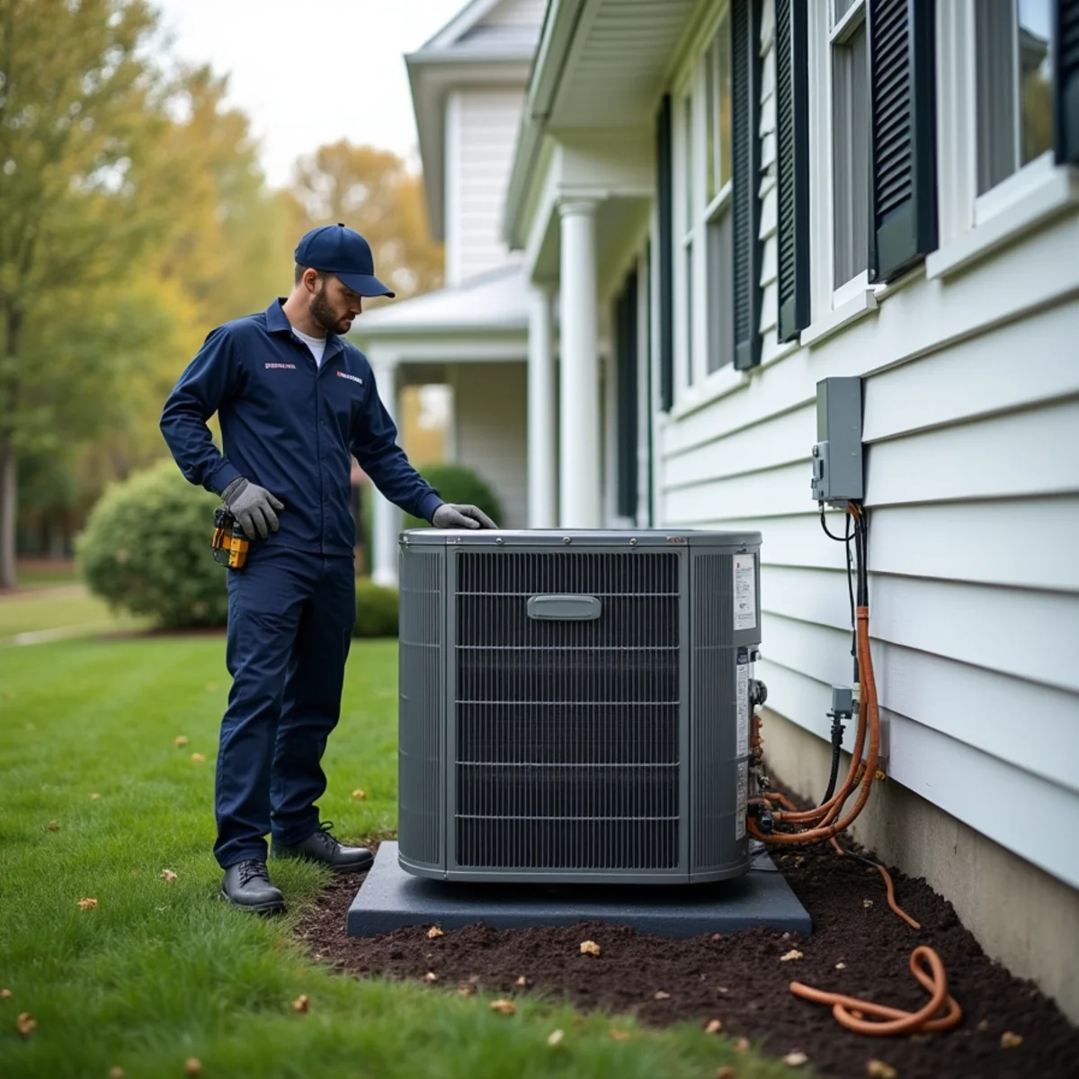 Central air conditioning replacement and outdoor condenser installation in Morristown NJ