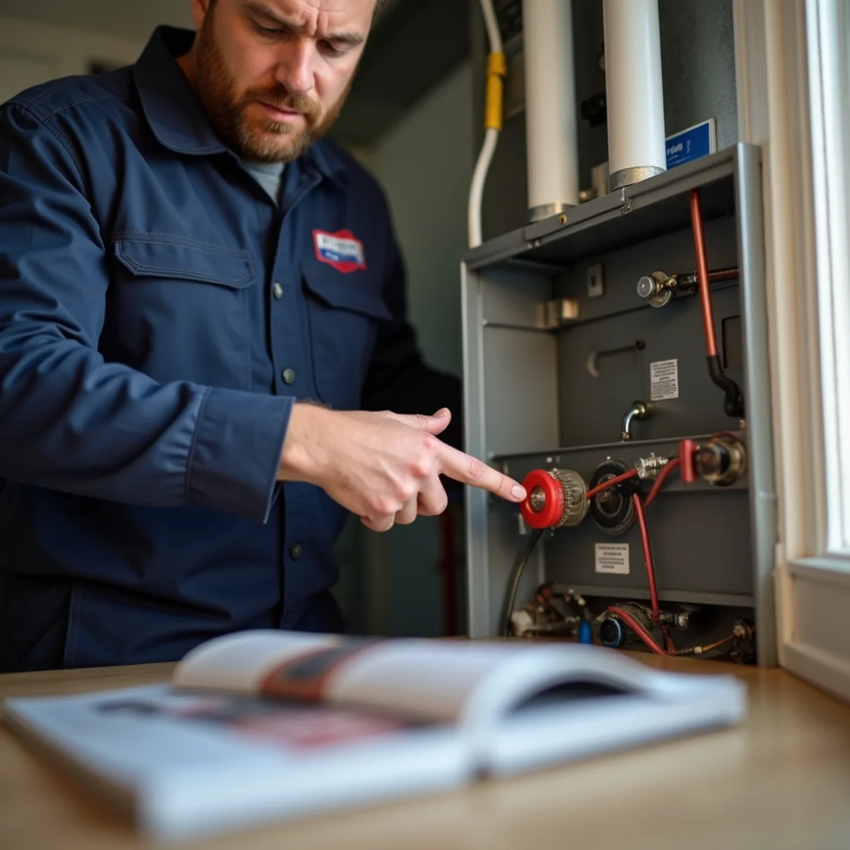 Furnace blower cabinet door safety interlock switch and panel alignment track
