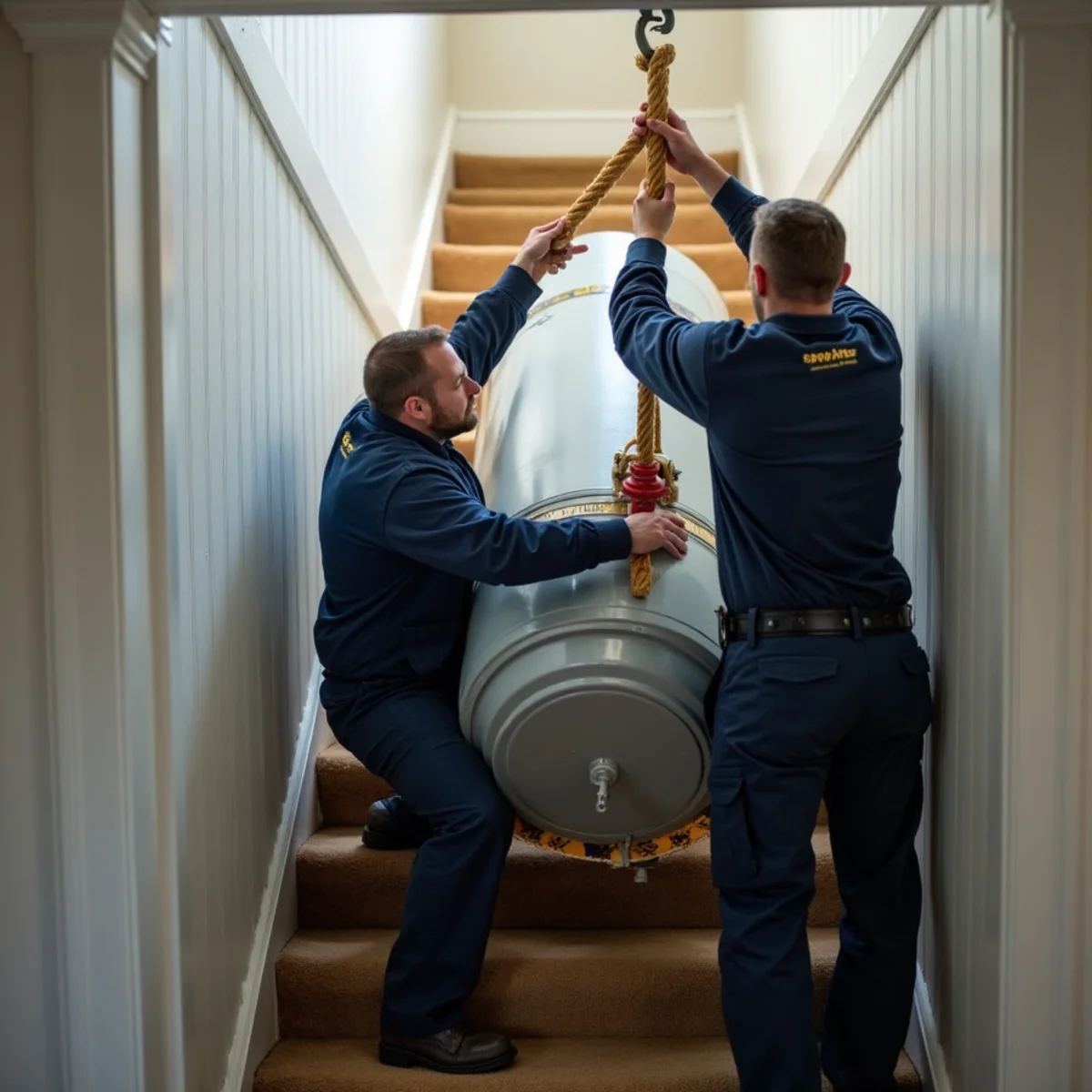 Decommissioning and removing basement heating oil storage tank