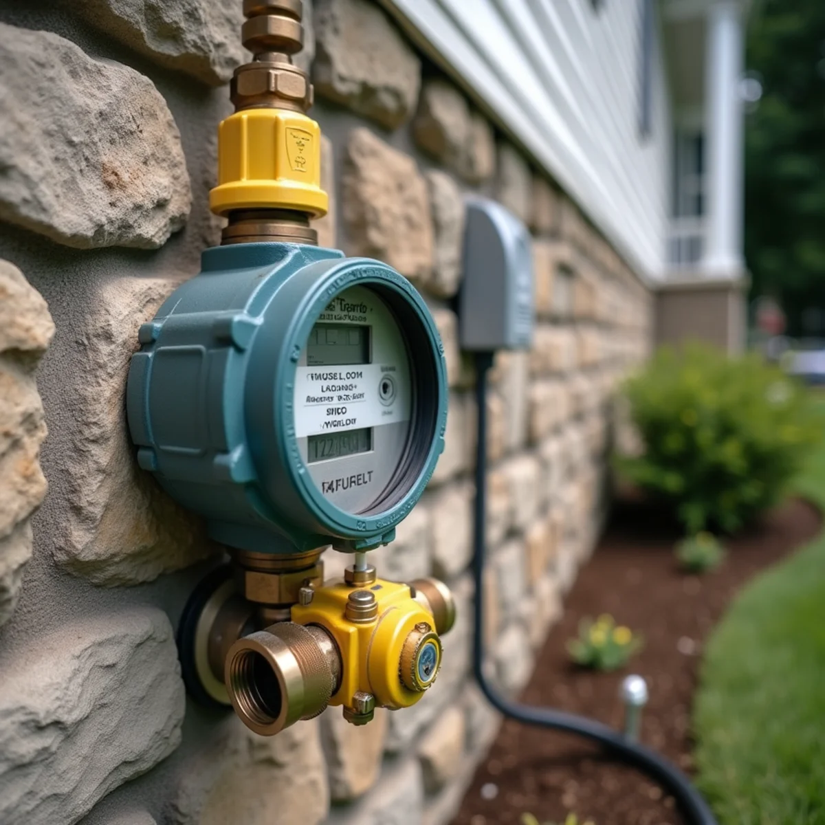 New utility gas meter and exterior regulator connection for furnace conversion